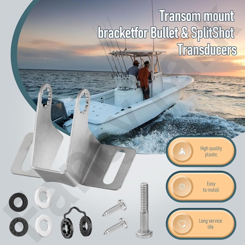 FancyTark 000-14192-001 Transom Bracket Compatible with Lo-wrance Bullet/SplitShot Transducers - Image 3
